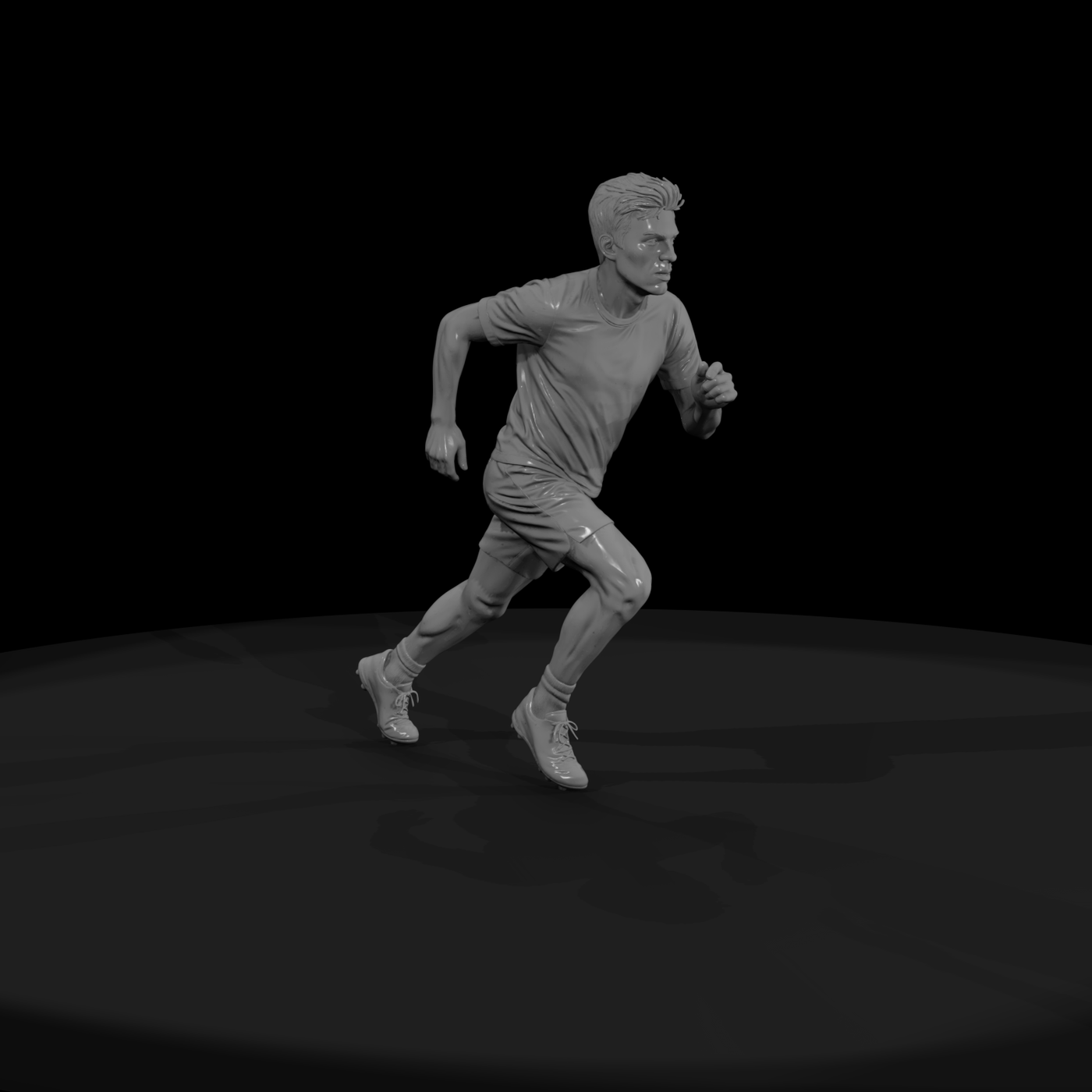Running Athlete in Sportswear