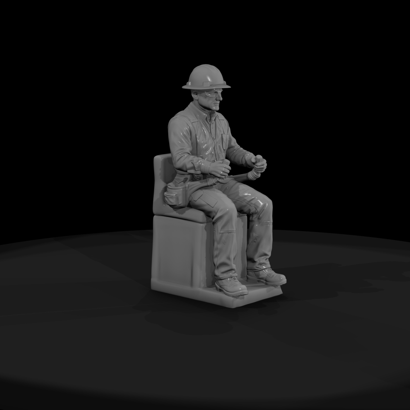 Road Roller Operator Seated