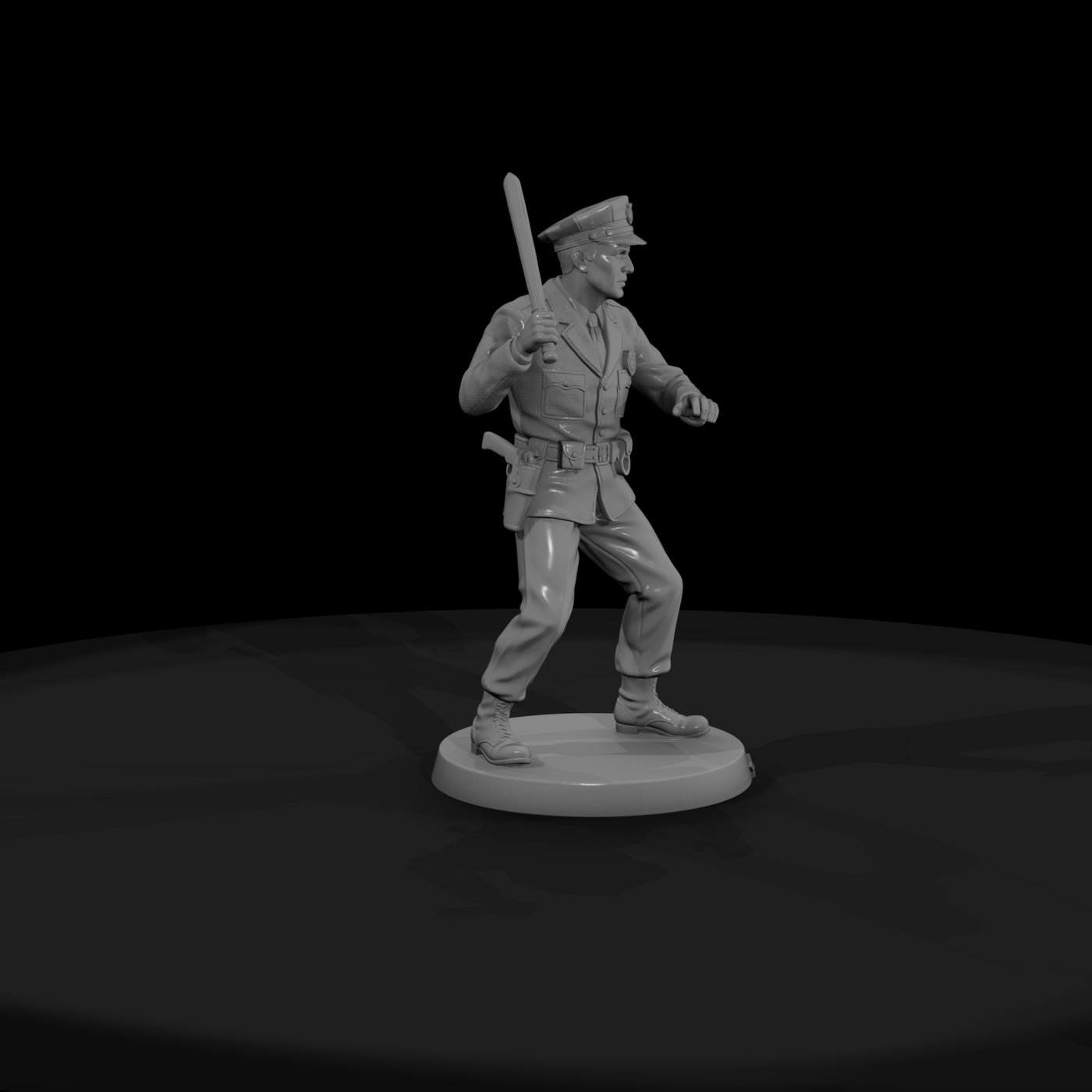 1950s Patrolman with Raised Baton