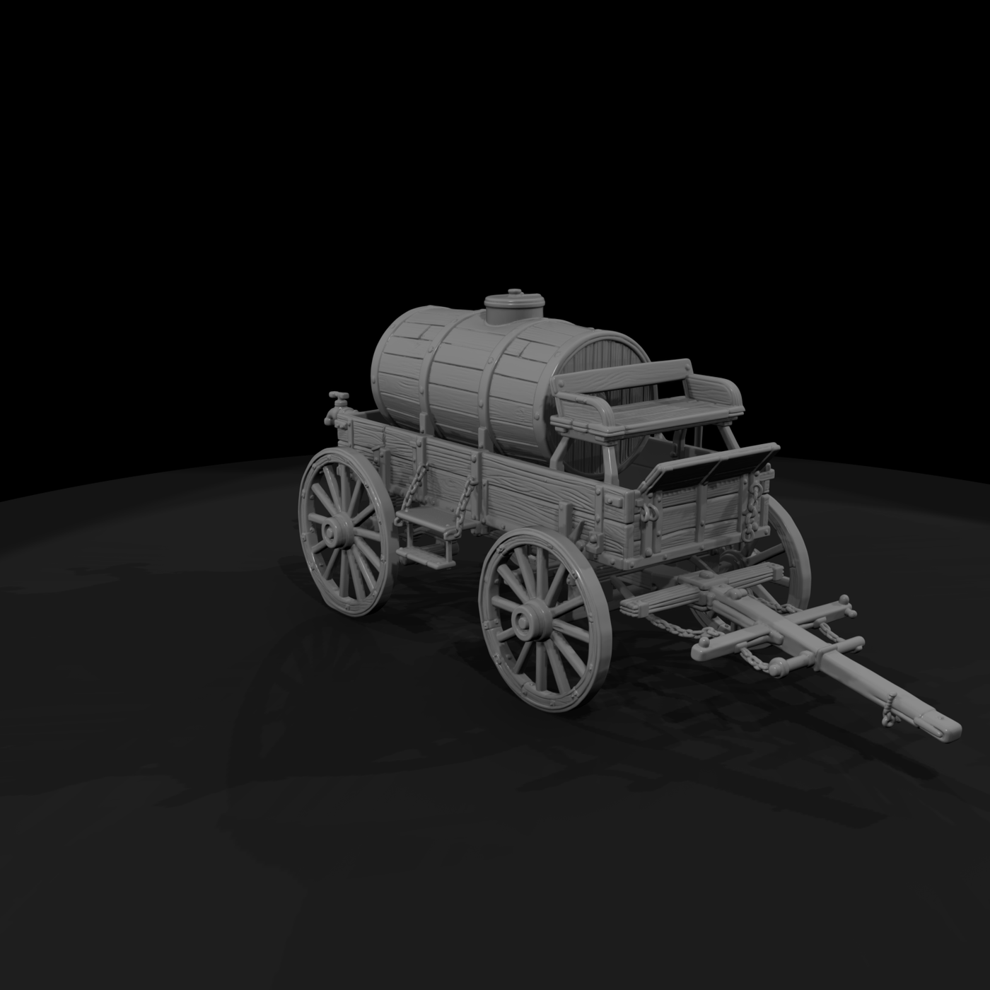 Mil 070 Wild West Fort Water Wagon