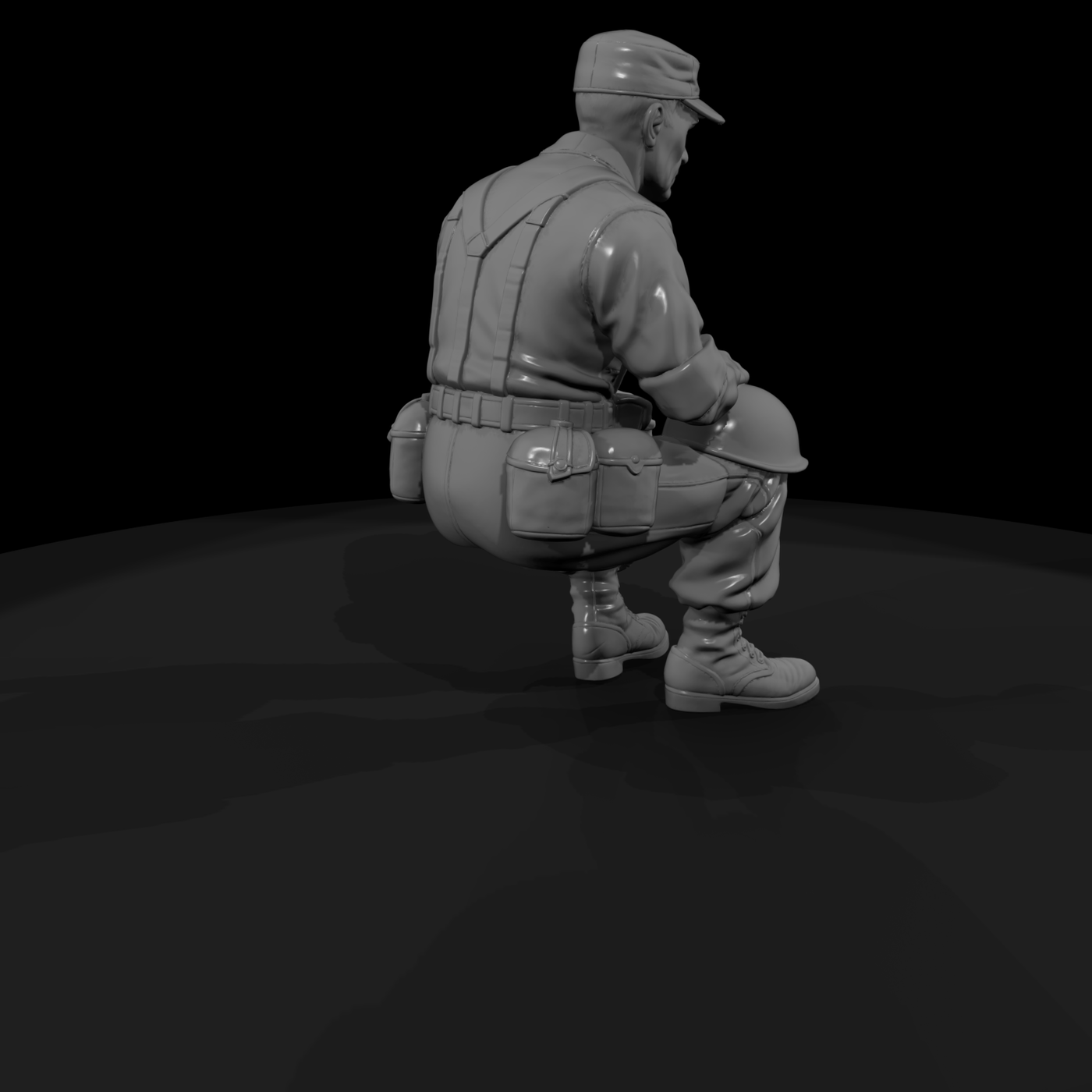 Vn Army 080 Vietnam U S Army Resting Soldier Figur
