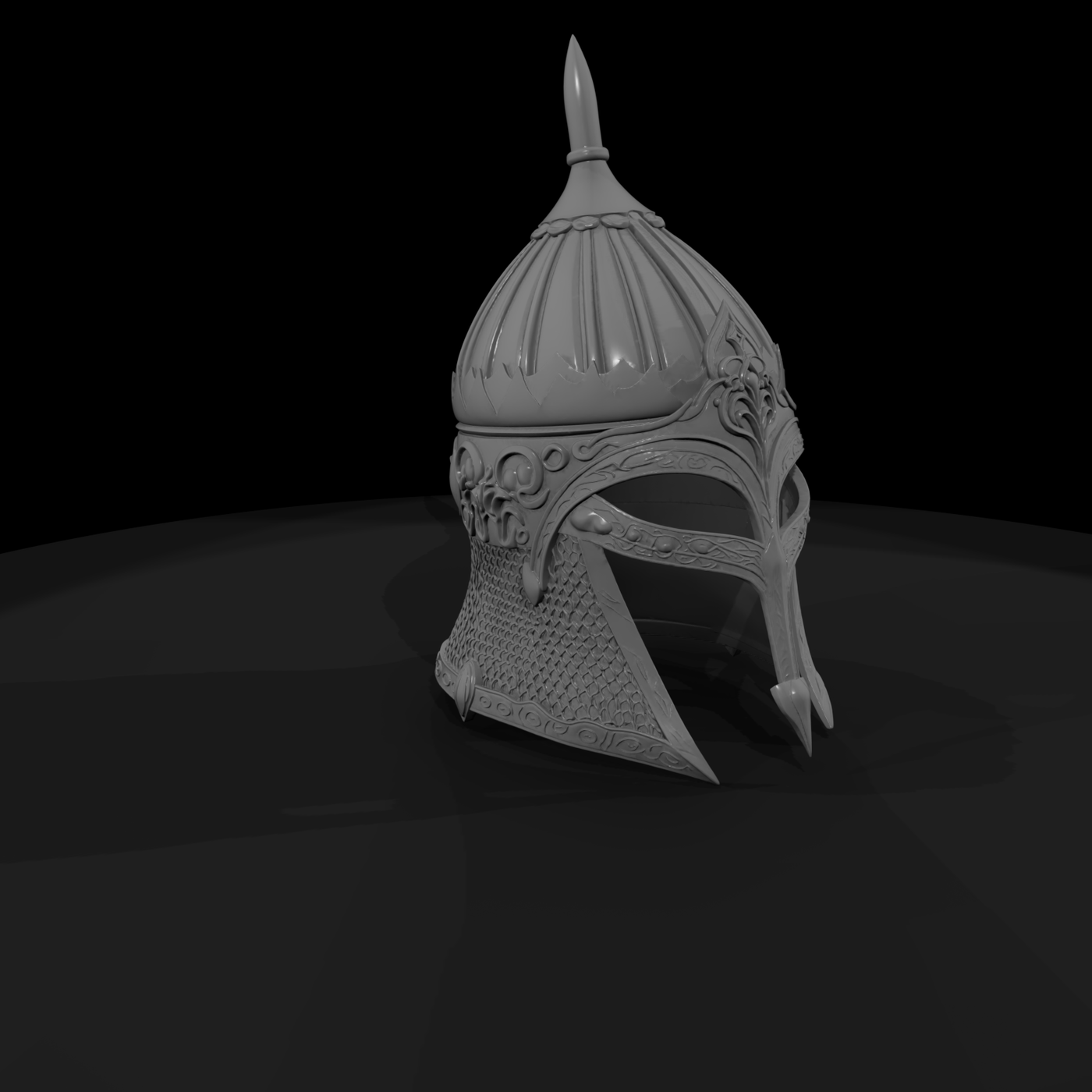 Ornate Fantasy Knight Helmet