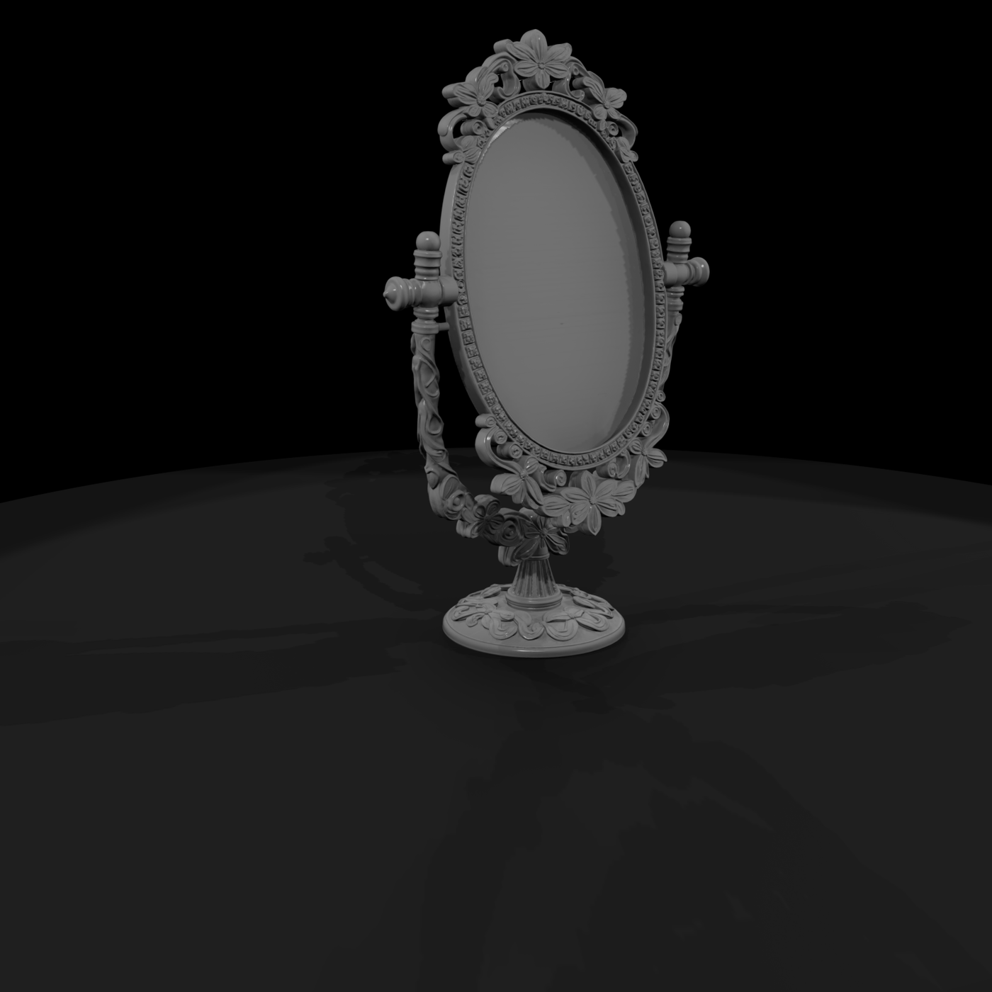 Baroque Oval Vanity Mirror