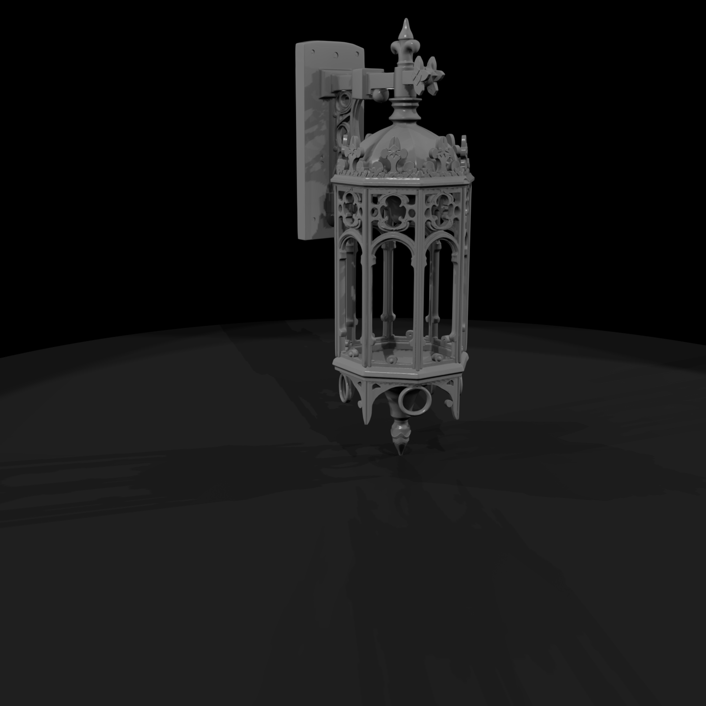 Gothic Revival Ornate Wall Lantern
