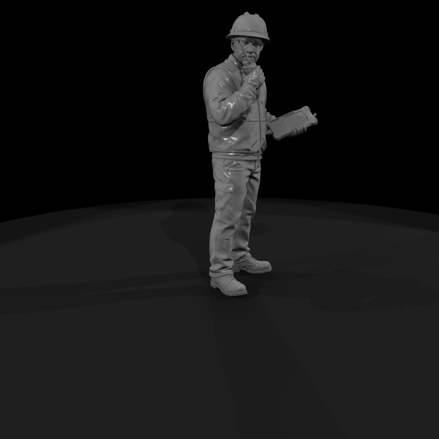 Track Foreman with Two-Way Radio