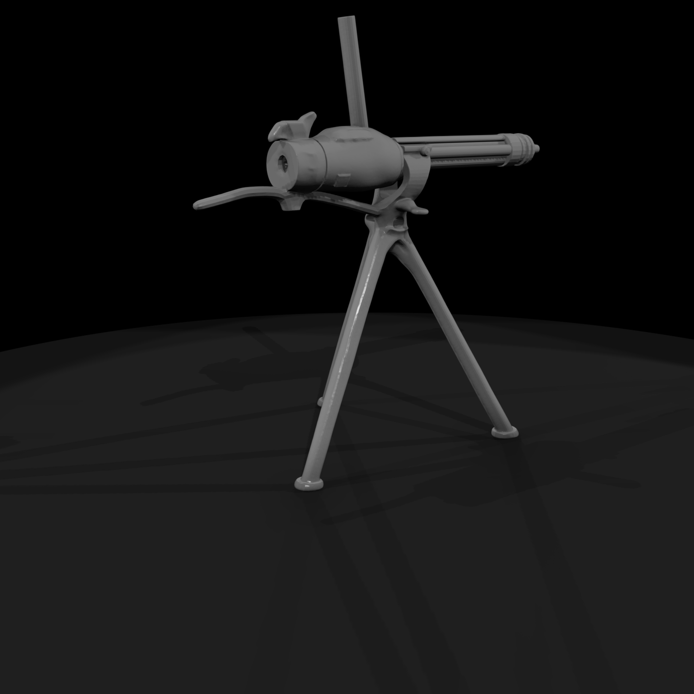 Tripod-Mounted Heavy Machine Gun