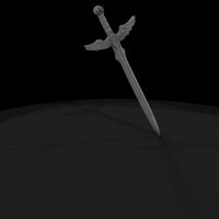 stylized-winged-holy-sword-miniature-prop-409264 — thumbnail 4
