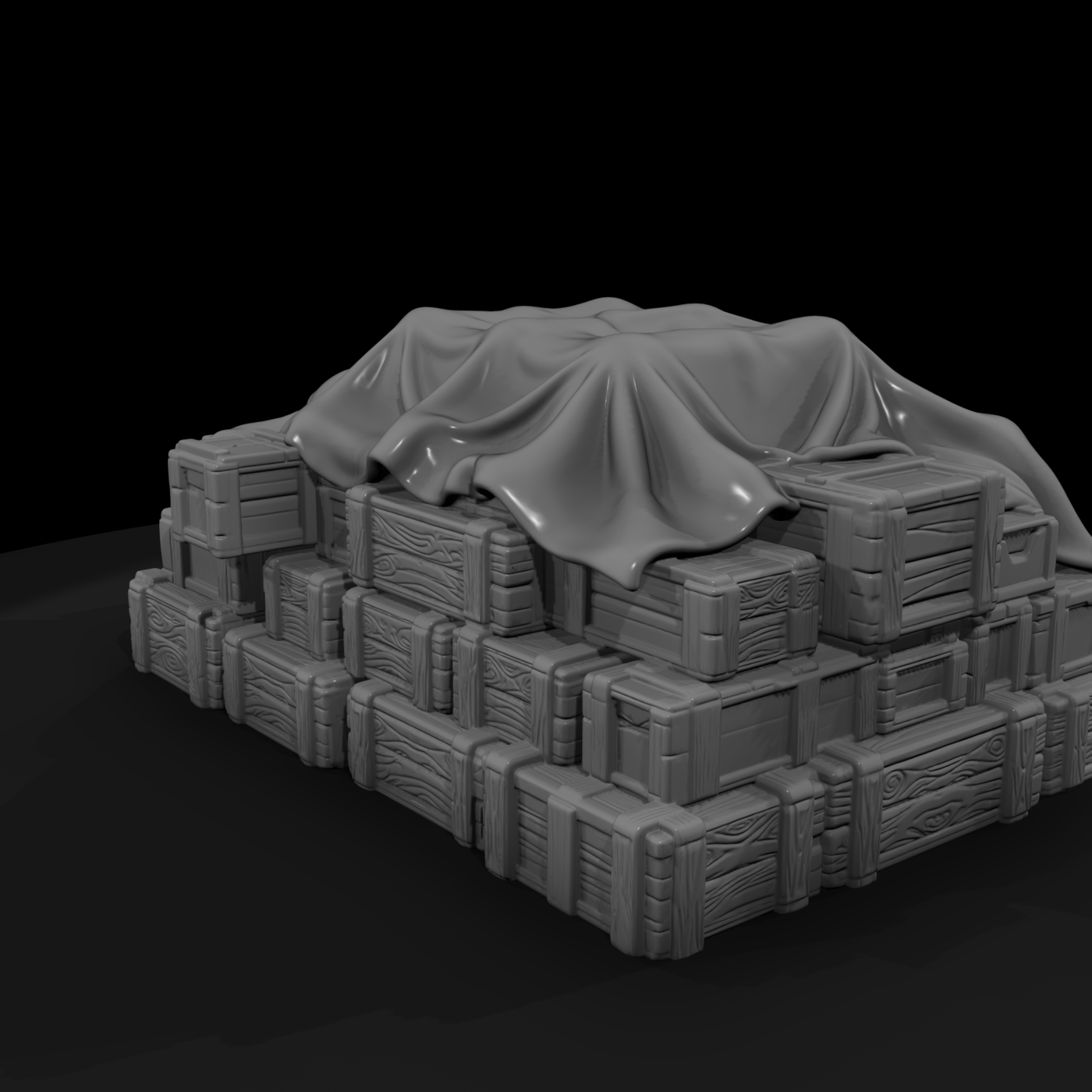 WWII Pacific Ration Crate Pile