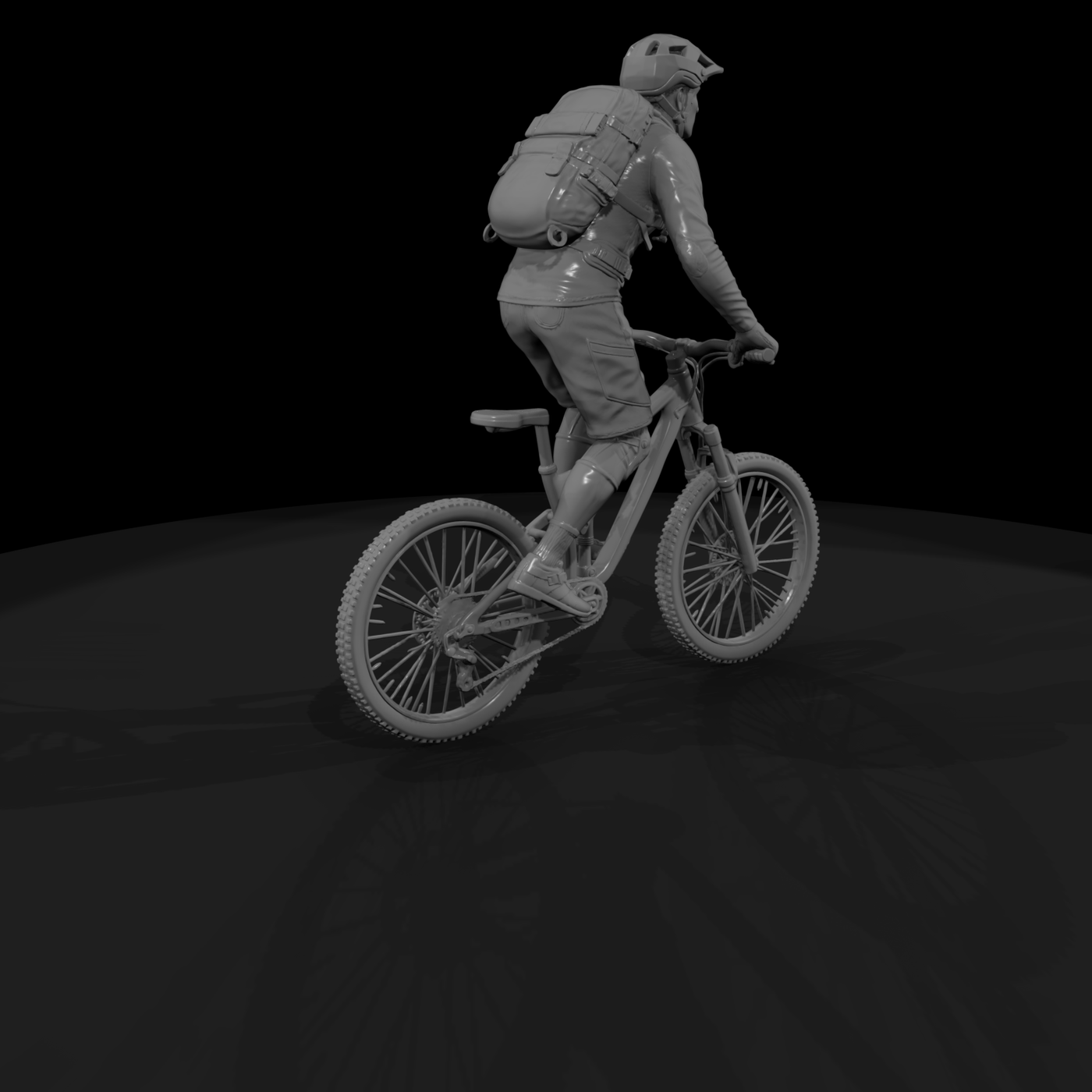 Poparc 0302 Mountain Biker Climber Alternate Pose