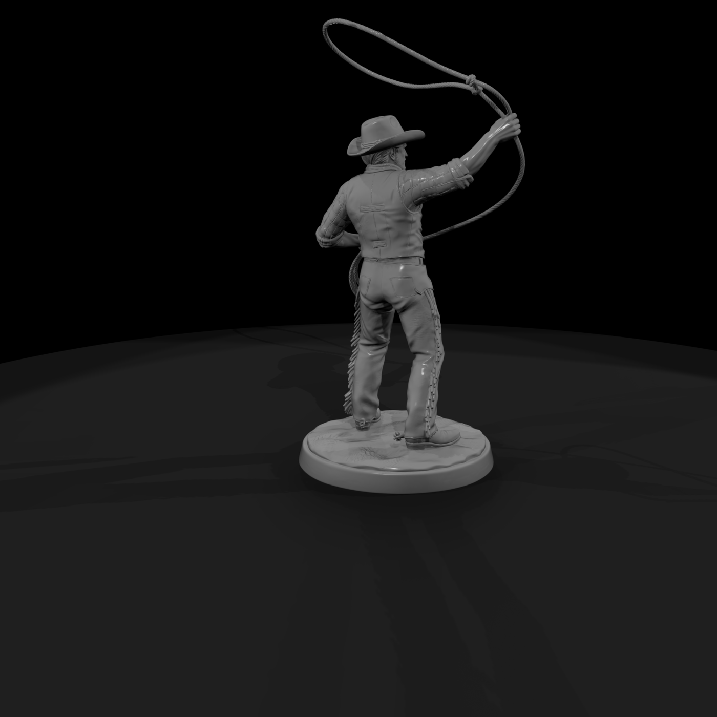 Old West Cowboy Swinging a Lasso