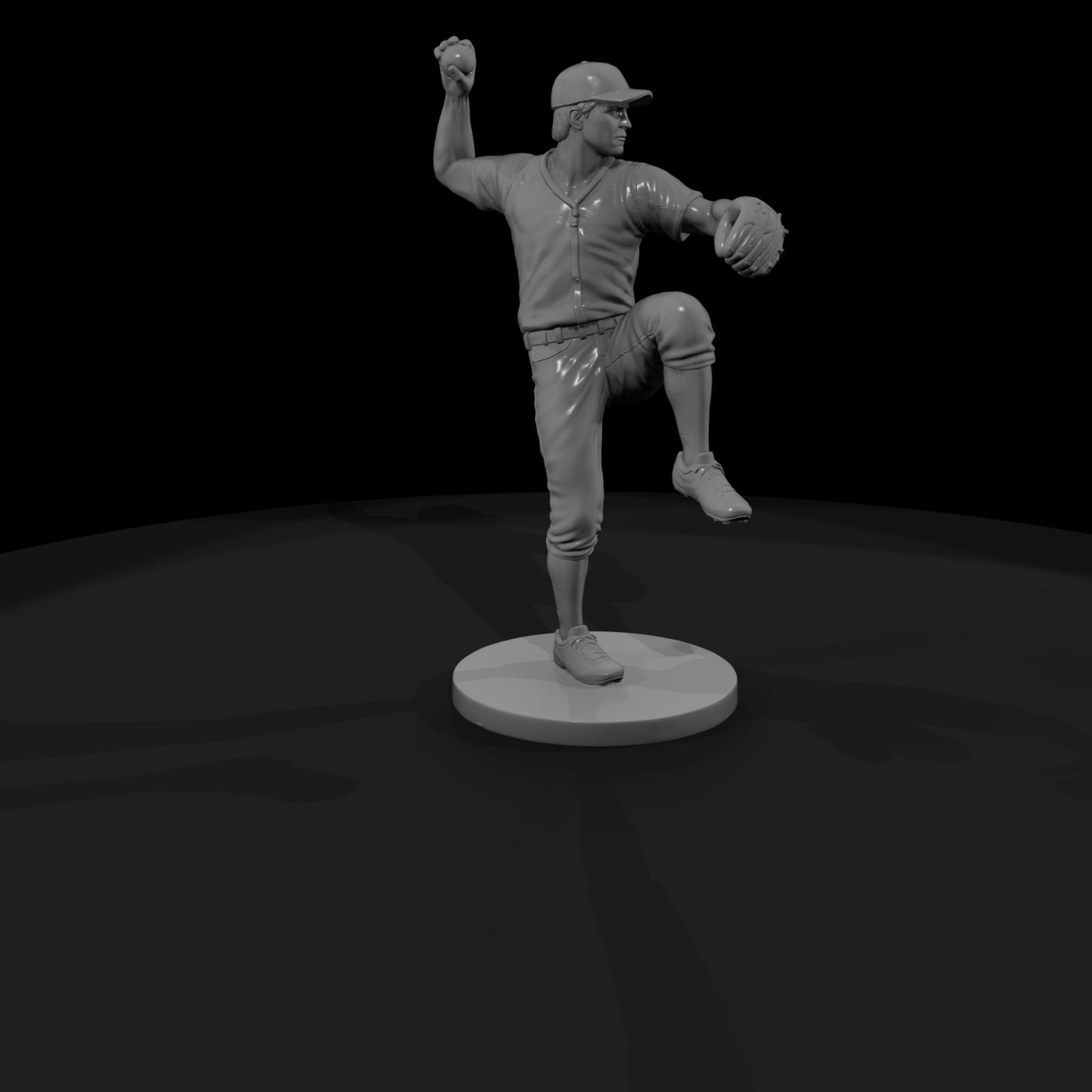 Poparc 0230 Baseball Pitcher Windup