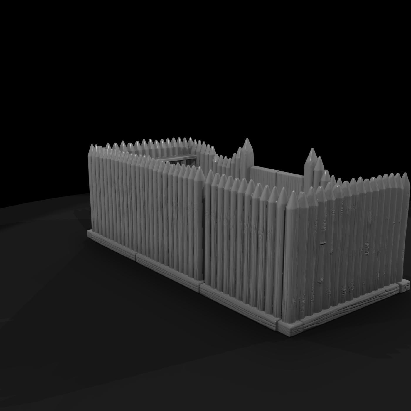 Mil 011 Civil War Palisade Wall Gate