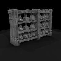 stylized-medieval-potion-shelf-3d-model-pwdjdgq9 — thumbnail 3