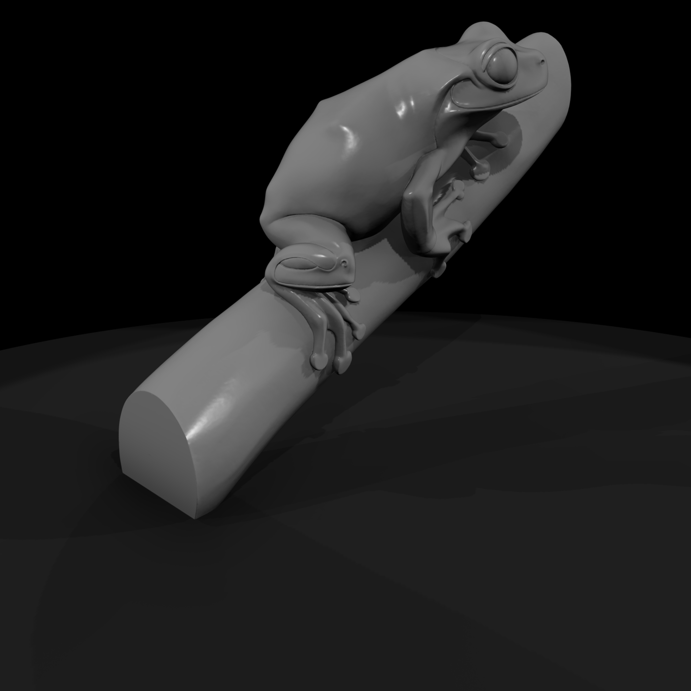 Stylized Tree Frog on Branch