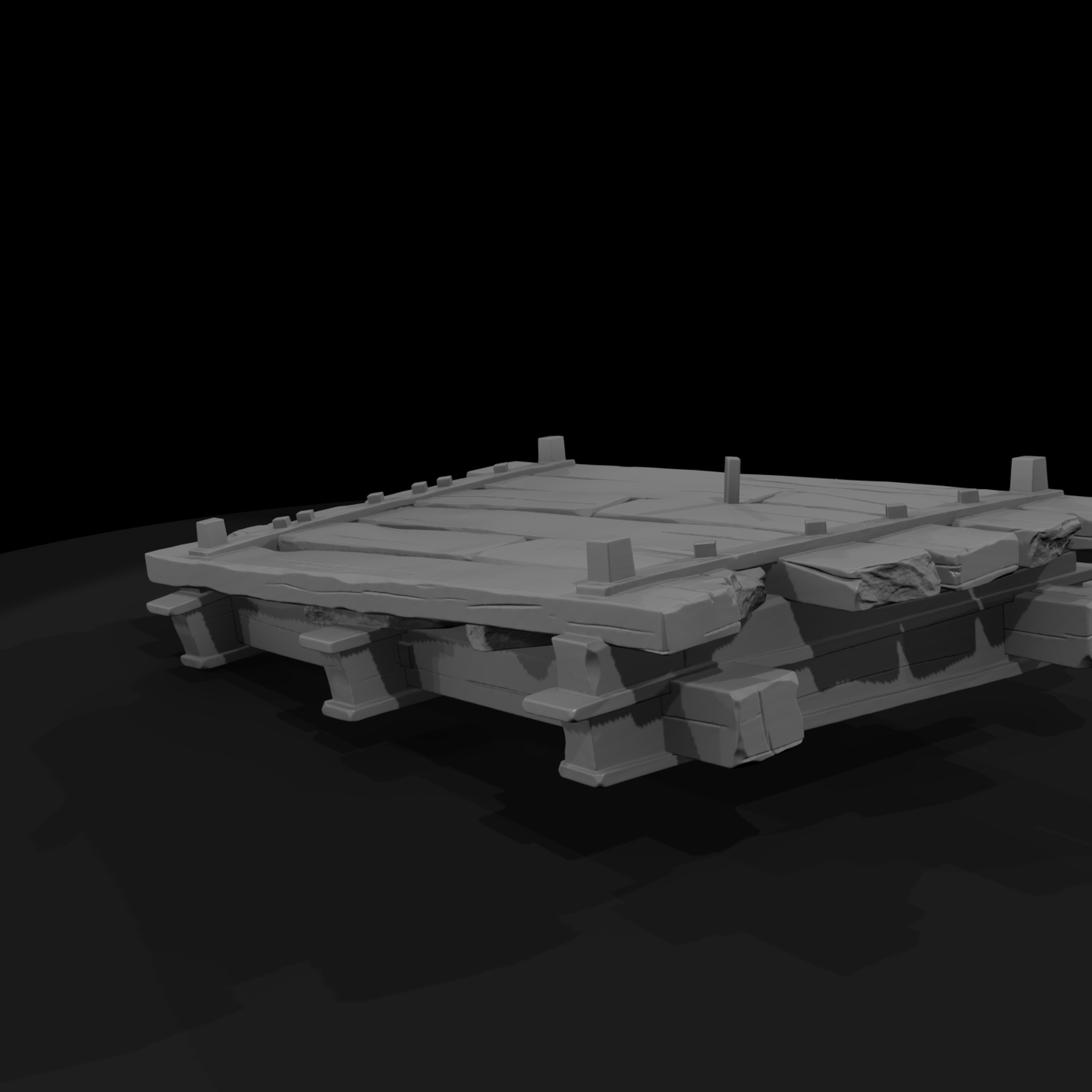 Weathered Dock Section — Pier Platform