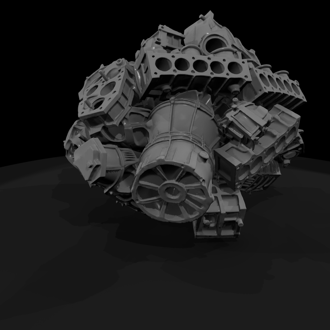 Engine Block Pile — Scatter Prop