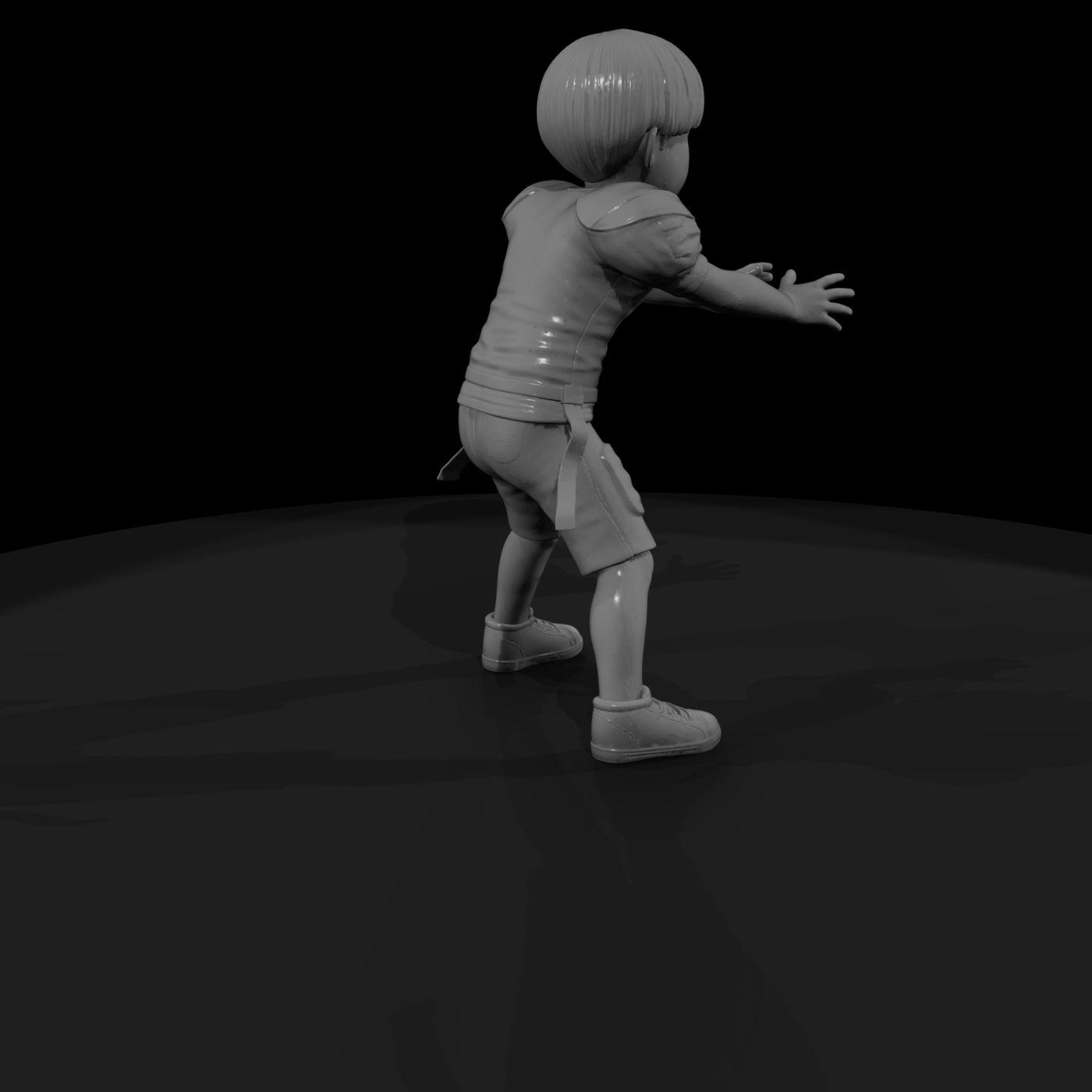 Youth Flag Football Player — Action Pose