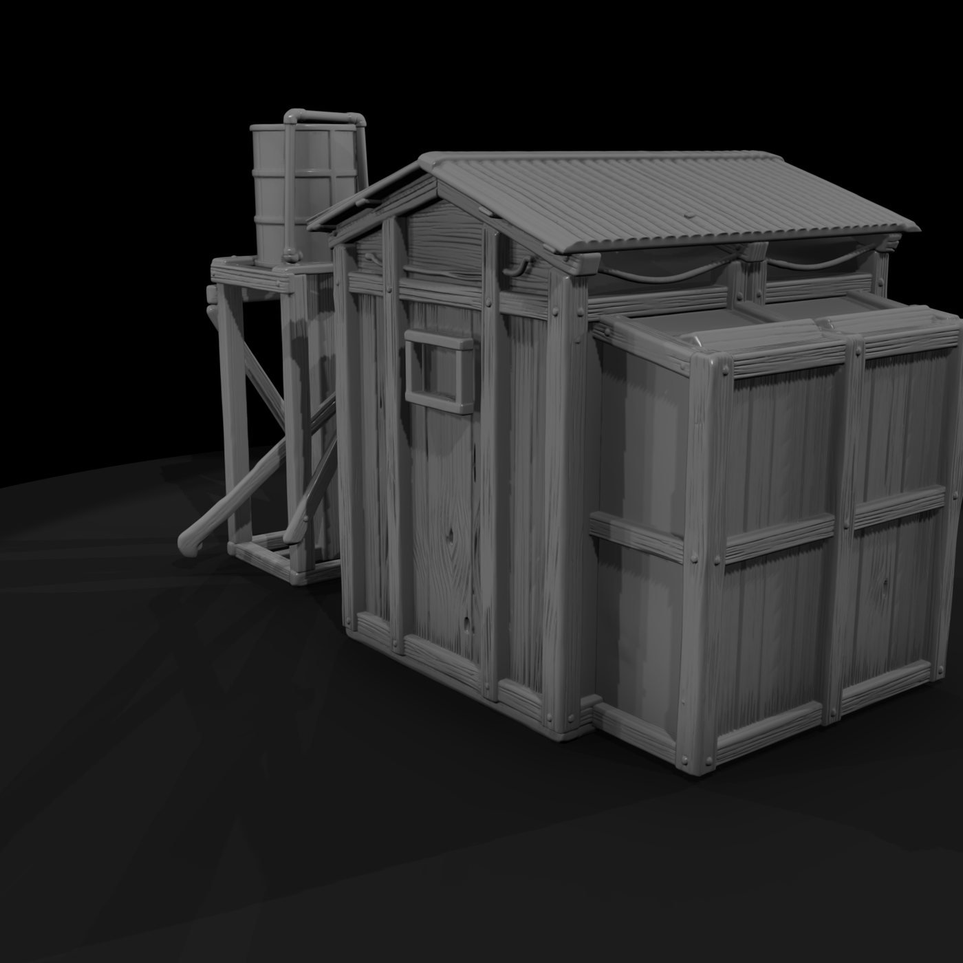 Field Camp Latrine and Shower Stand