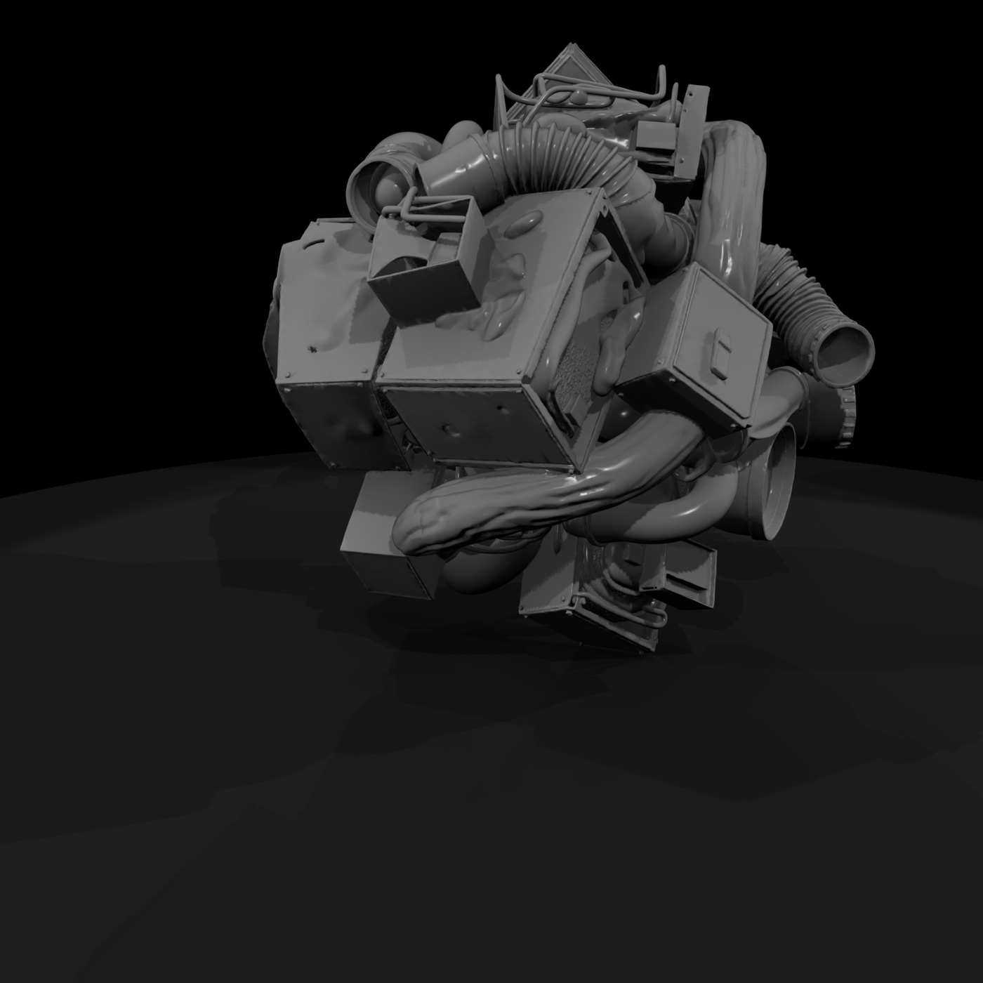 Stylized Industrial Scrap Pile