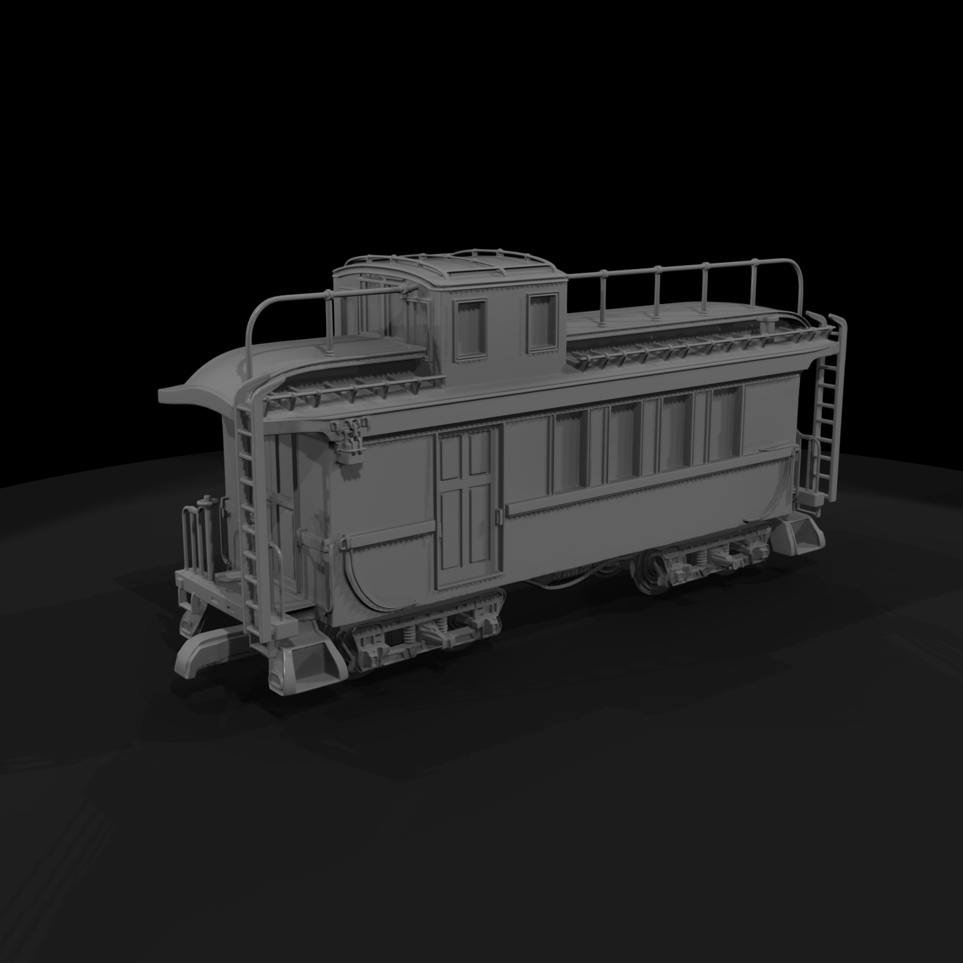 Vintage Cupola Railroad Caboose