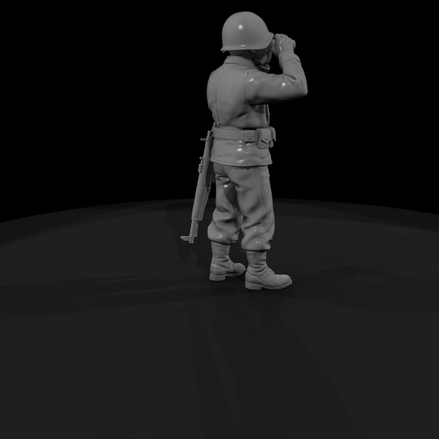 WWII US Army Rifleman with Binoculars