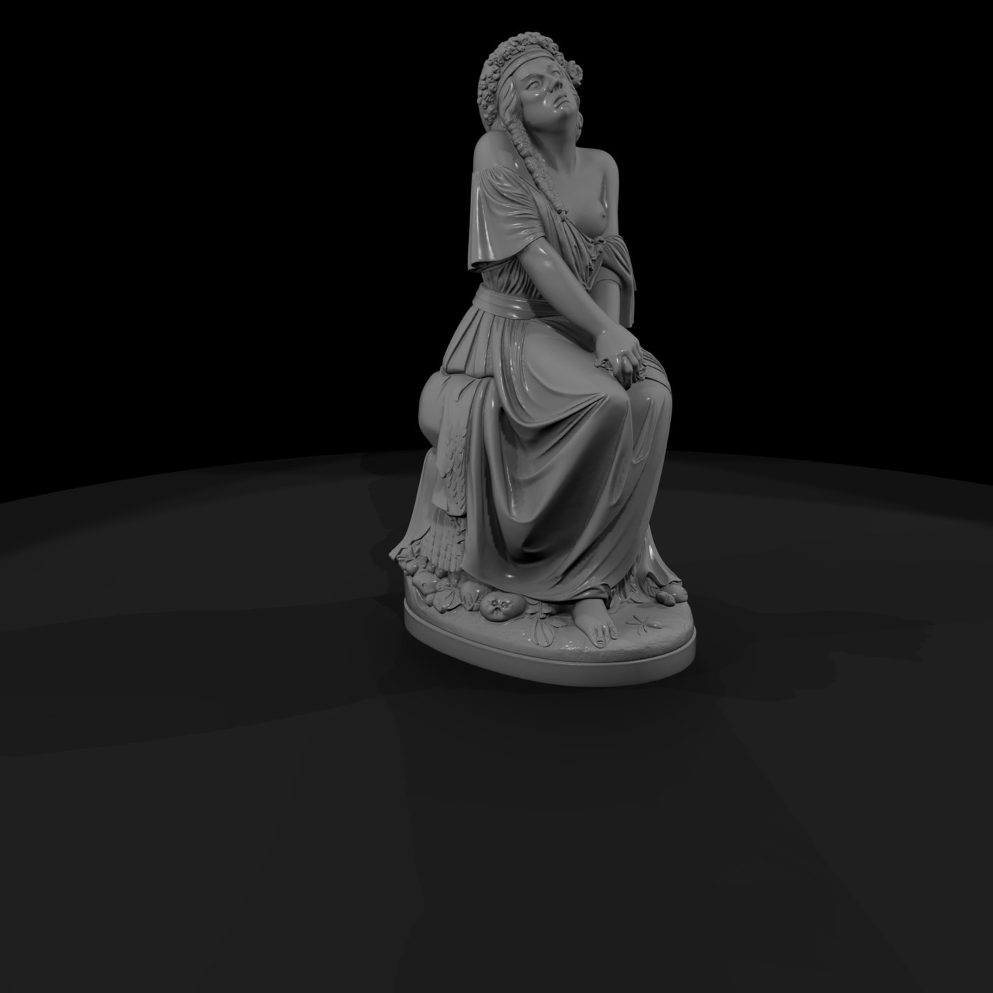 Neoclassical Seated Female Statue
