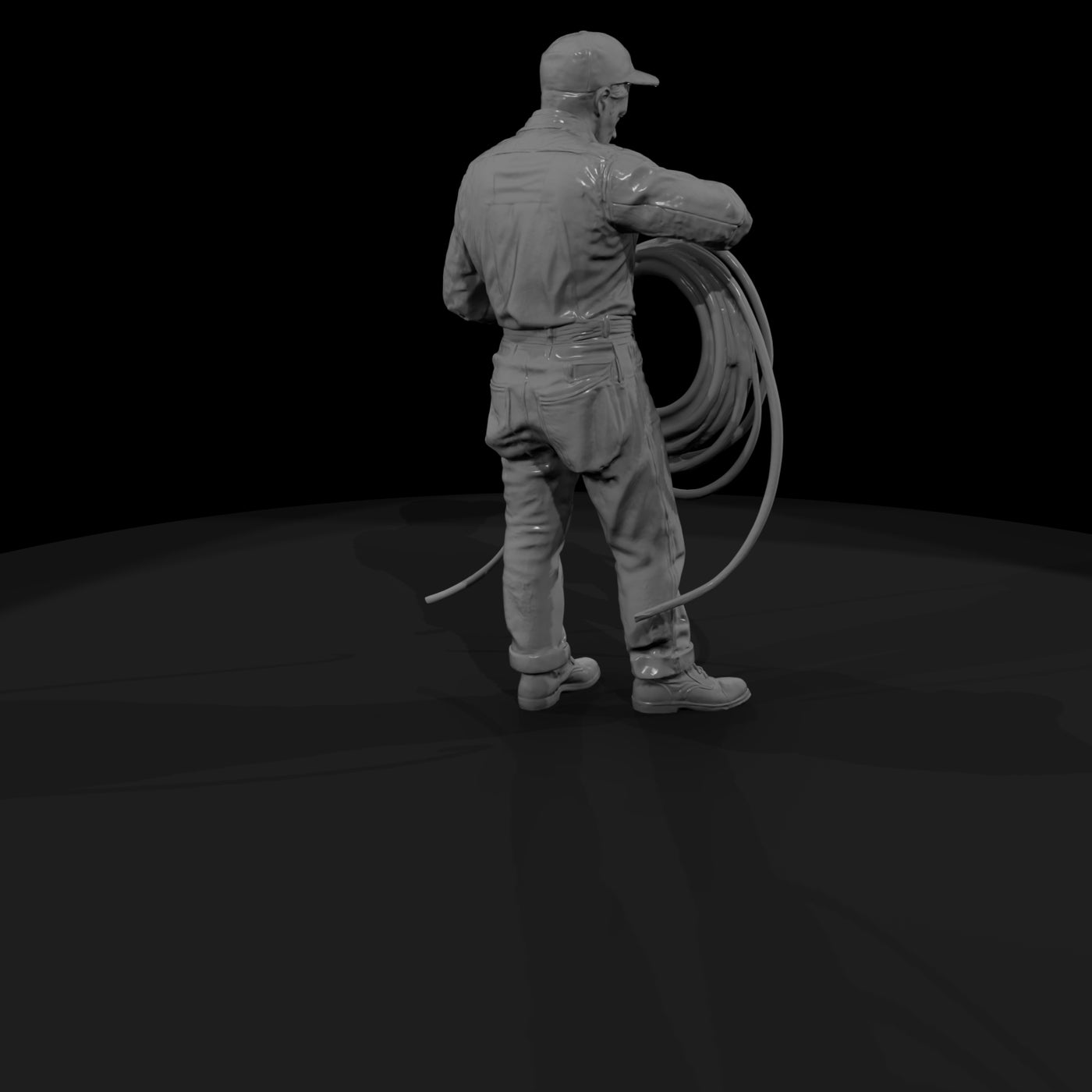 coiled-hose-3d-model