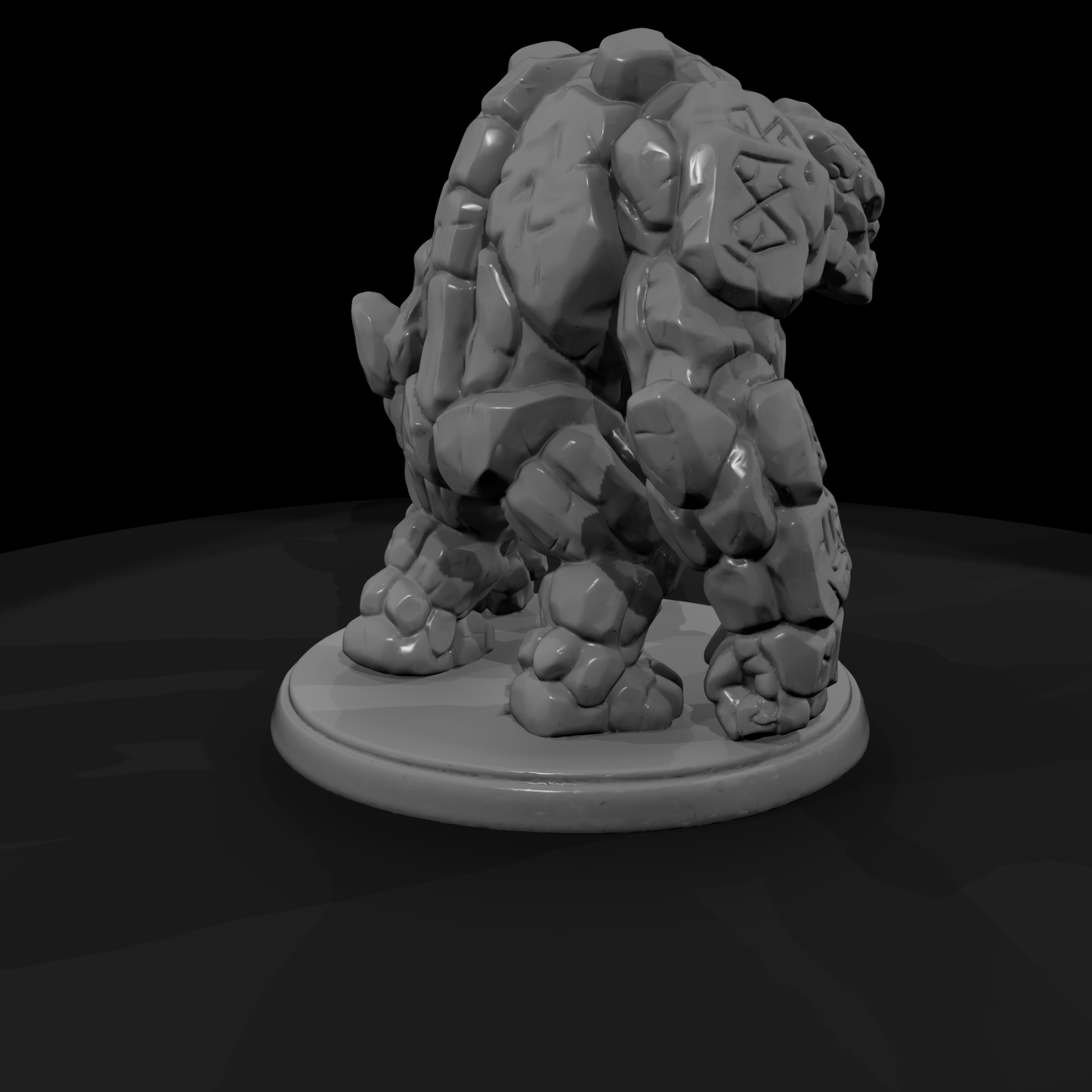 Creature Rune Carved Colossus Beast