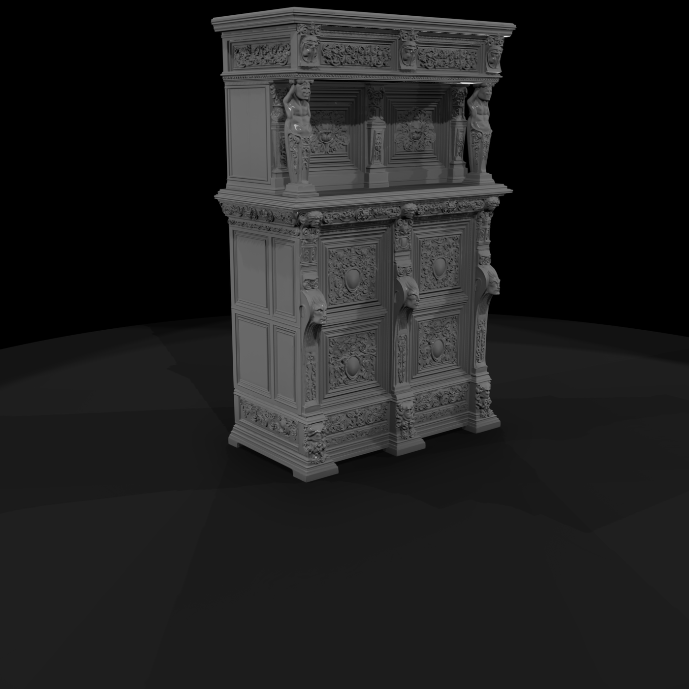 Ornate carved cabinet