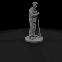 1950s Railroad Track Worker with Shovel — thumbnail 4