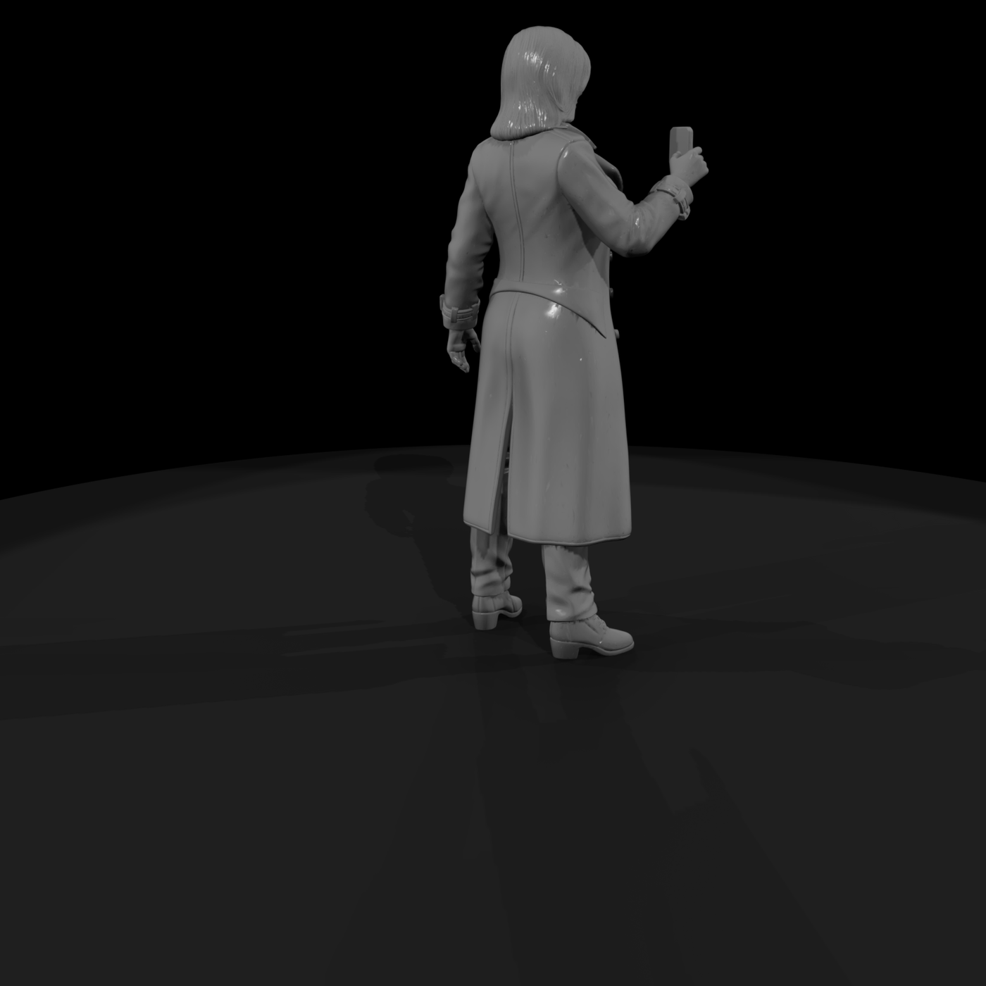 Detective Holding Up Her Badge