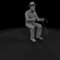 amish-man-running-plow-3d-model — thumbnail 5