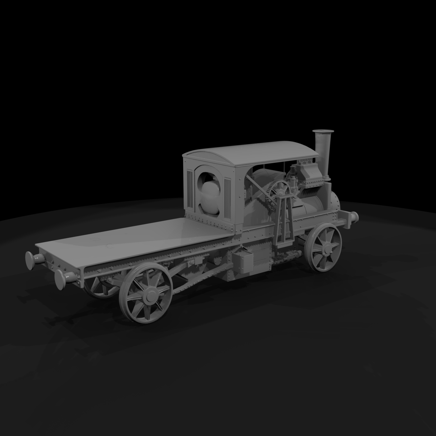Vintage Steam Flatbed Truck