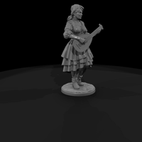 Wandering Minstrel Woman with a Lute — thumbnail 4