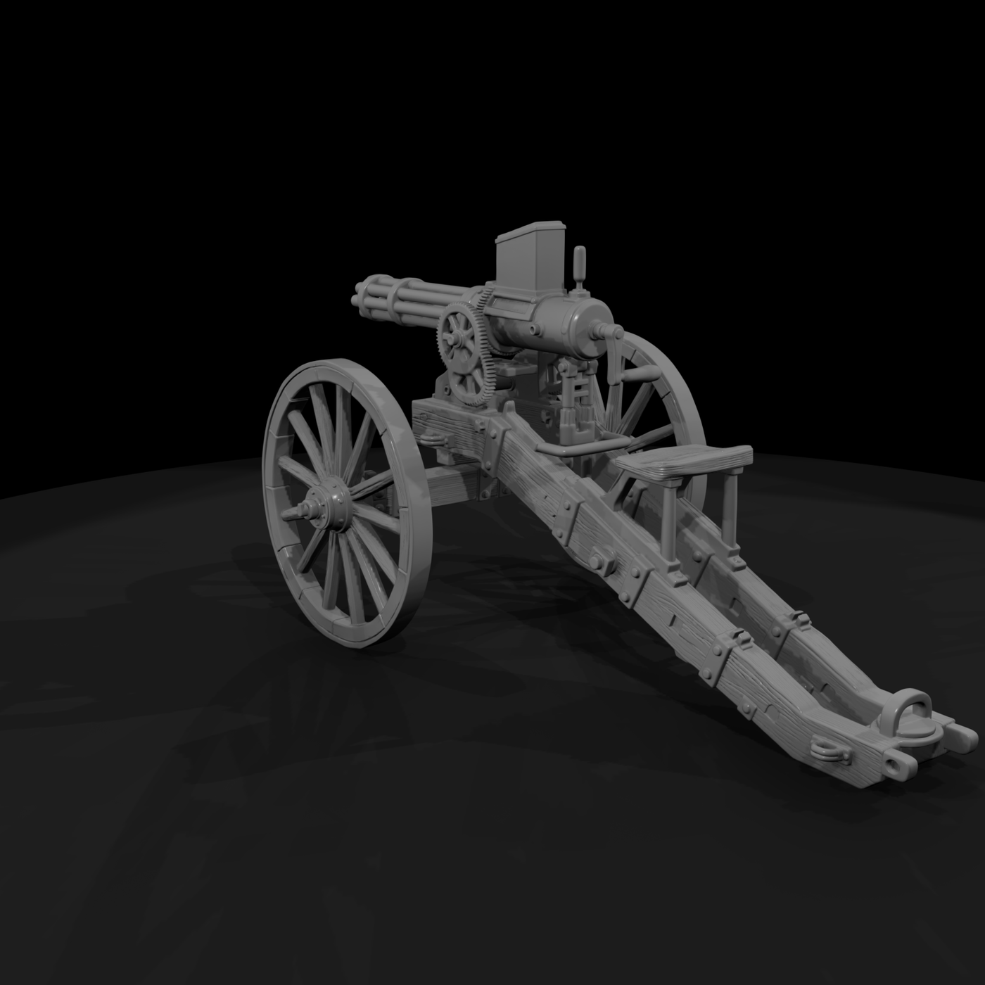 Mil 067 Wild West Fort Gatling Gun