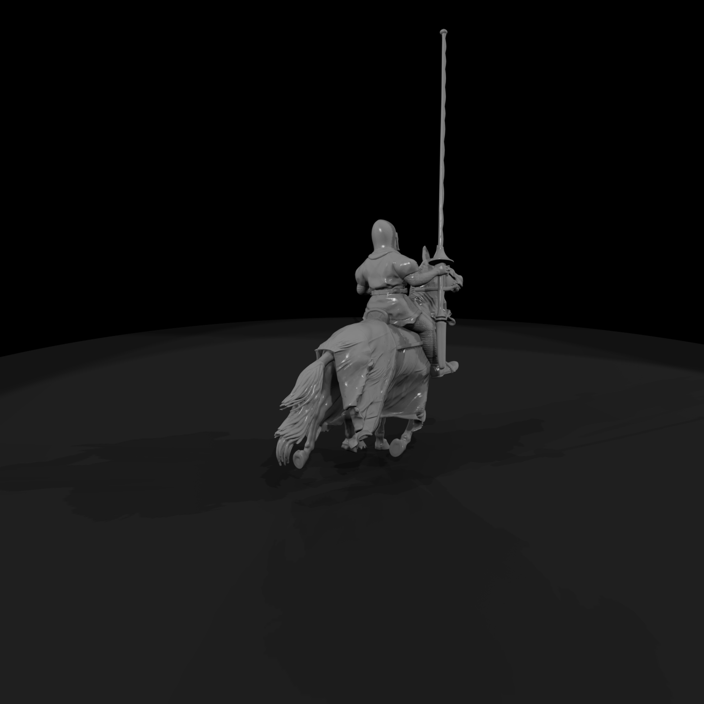 Mounted Jousting Knight — Medieval Tournament