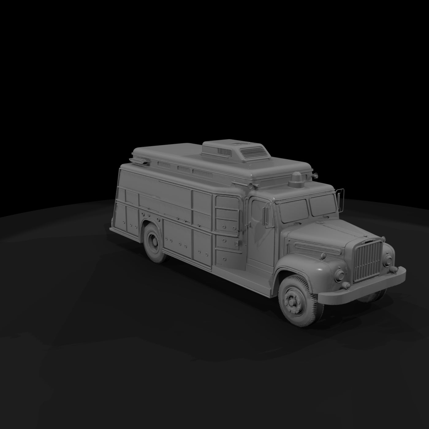 clay-shaded-vintage-emergency-utility-truck-3d-mod