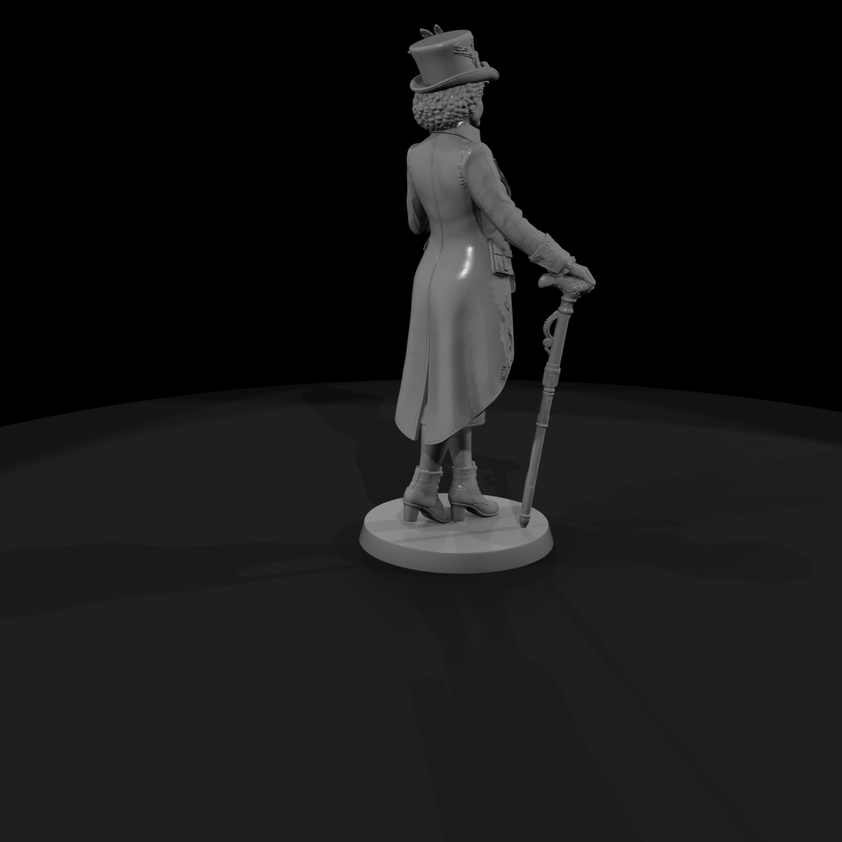 Steampunk Aristocrat Woman with Cane