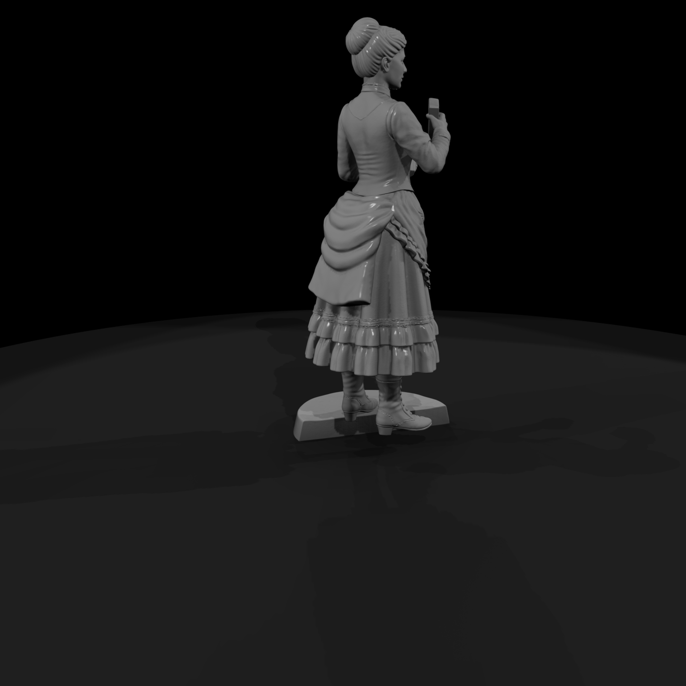 Ww 0217 Townsfolk Saloon Card Girl
