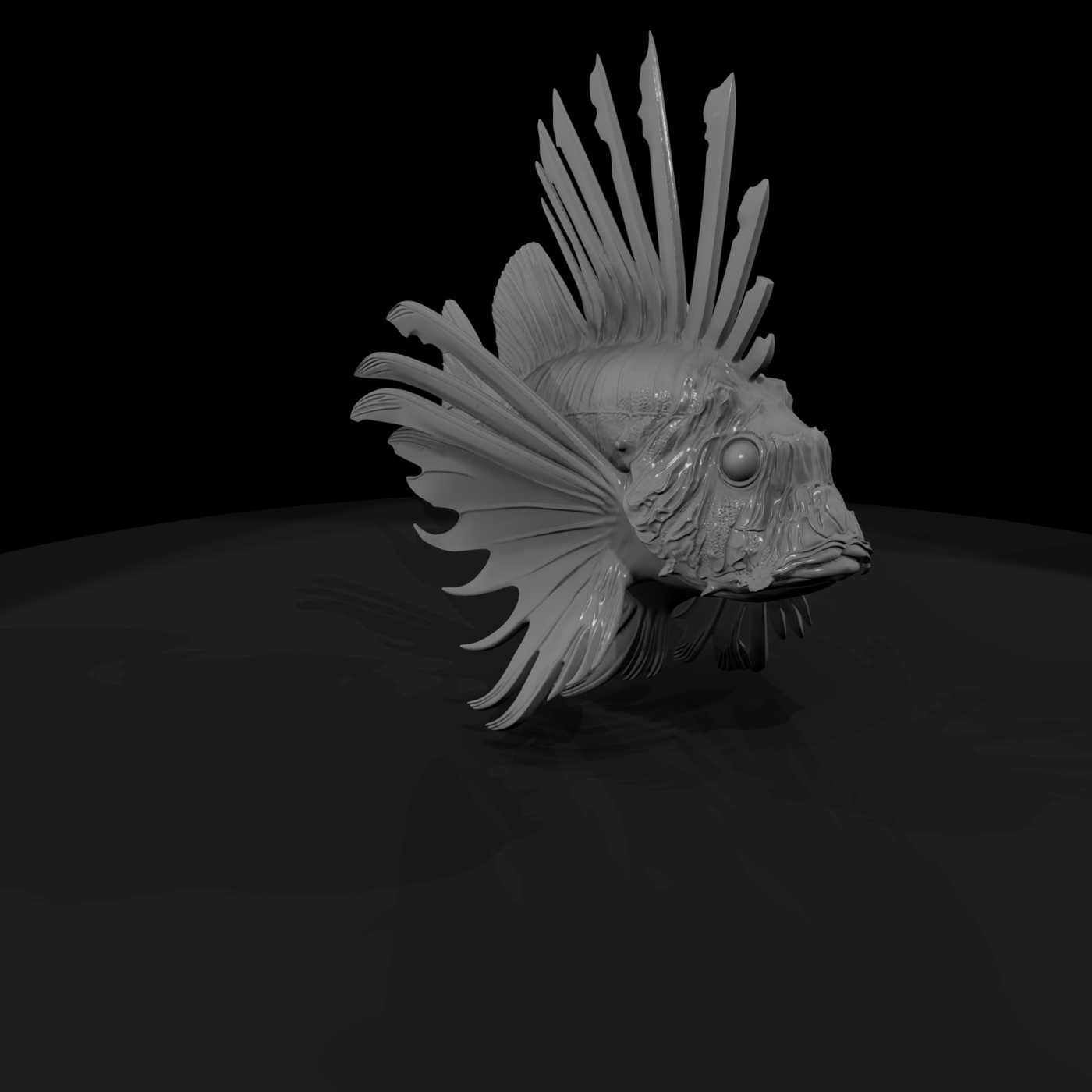 Lionfish Sculpture & Aquarium Display