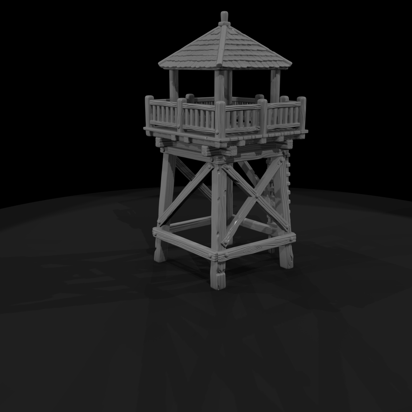 Mil 045 Wild West Fort Timber Lookout Tower