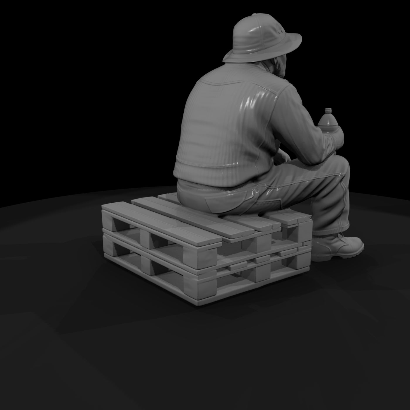 seated-construction-worker-miniature-painted-figure