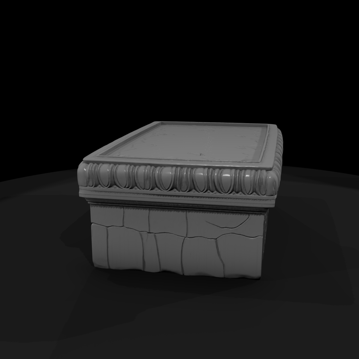 Weathered Ancient Sarcophagus Lid