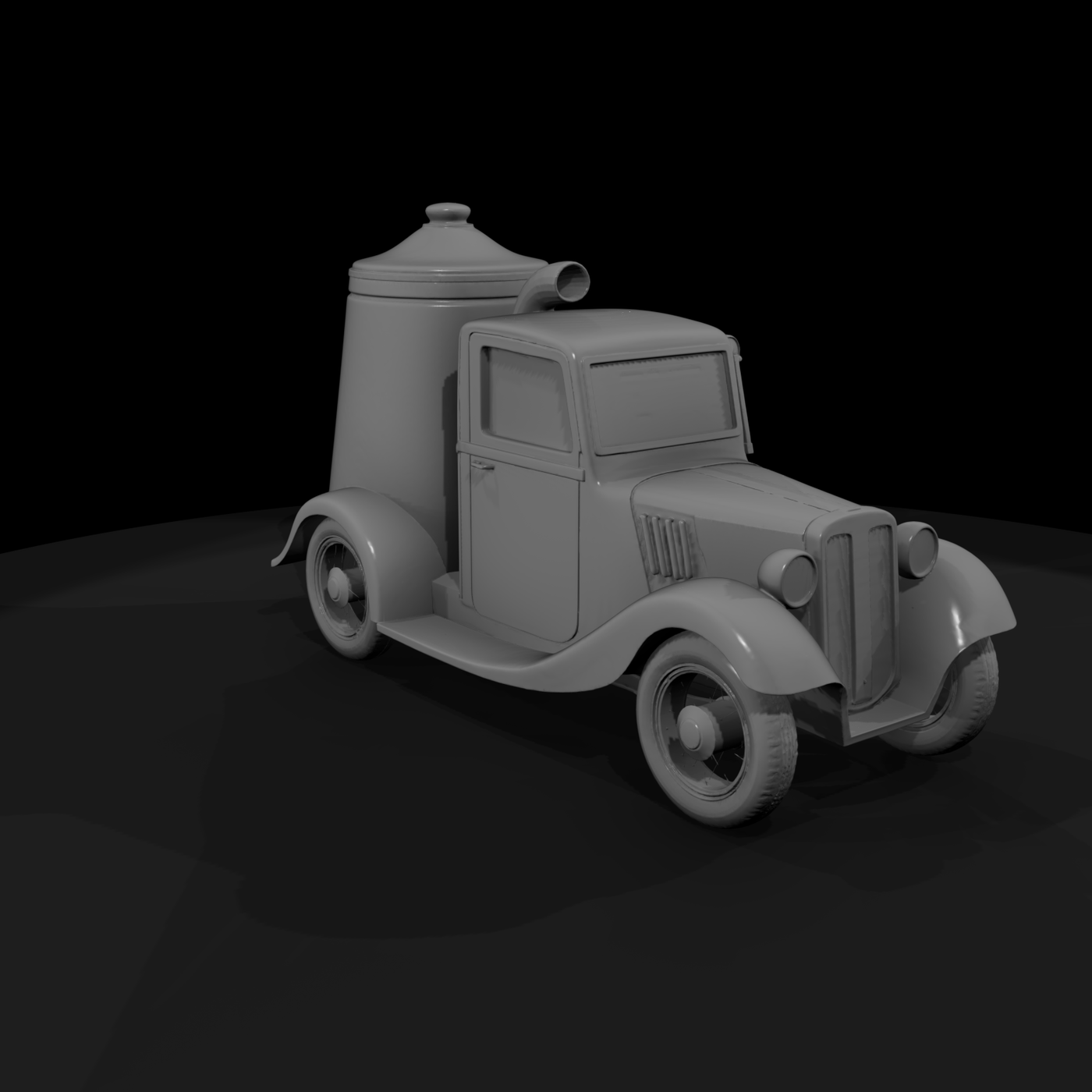 Stylized Retro Truck Teapot