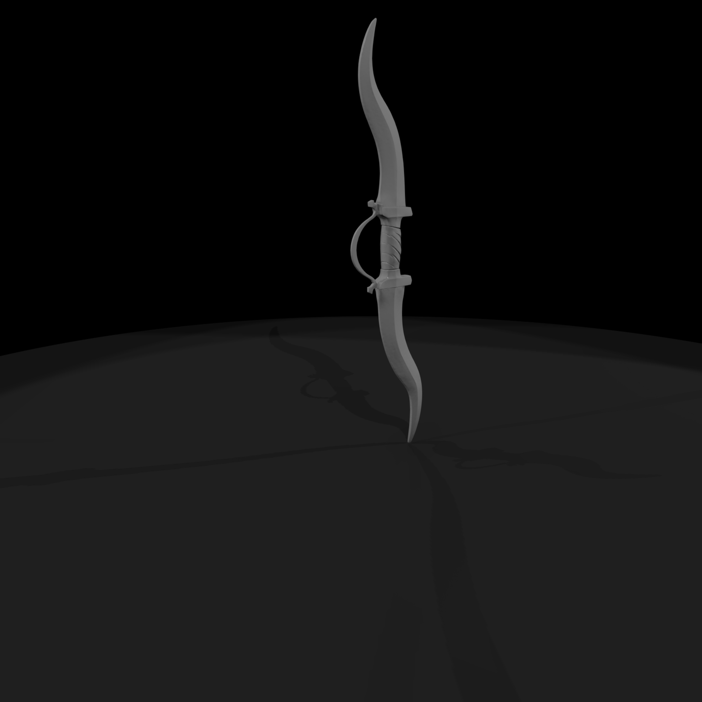 Curved Double-Blade Dagger