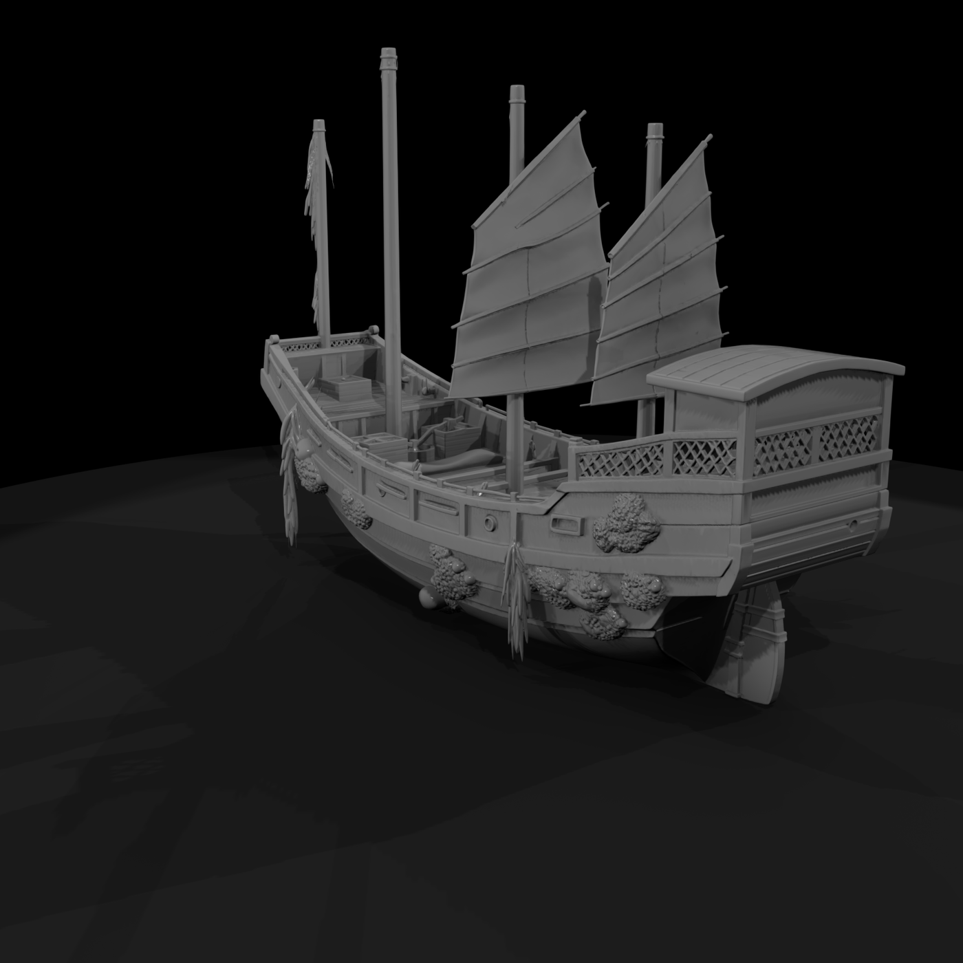 Traditional Chinese Junk Ship