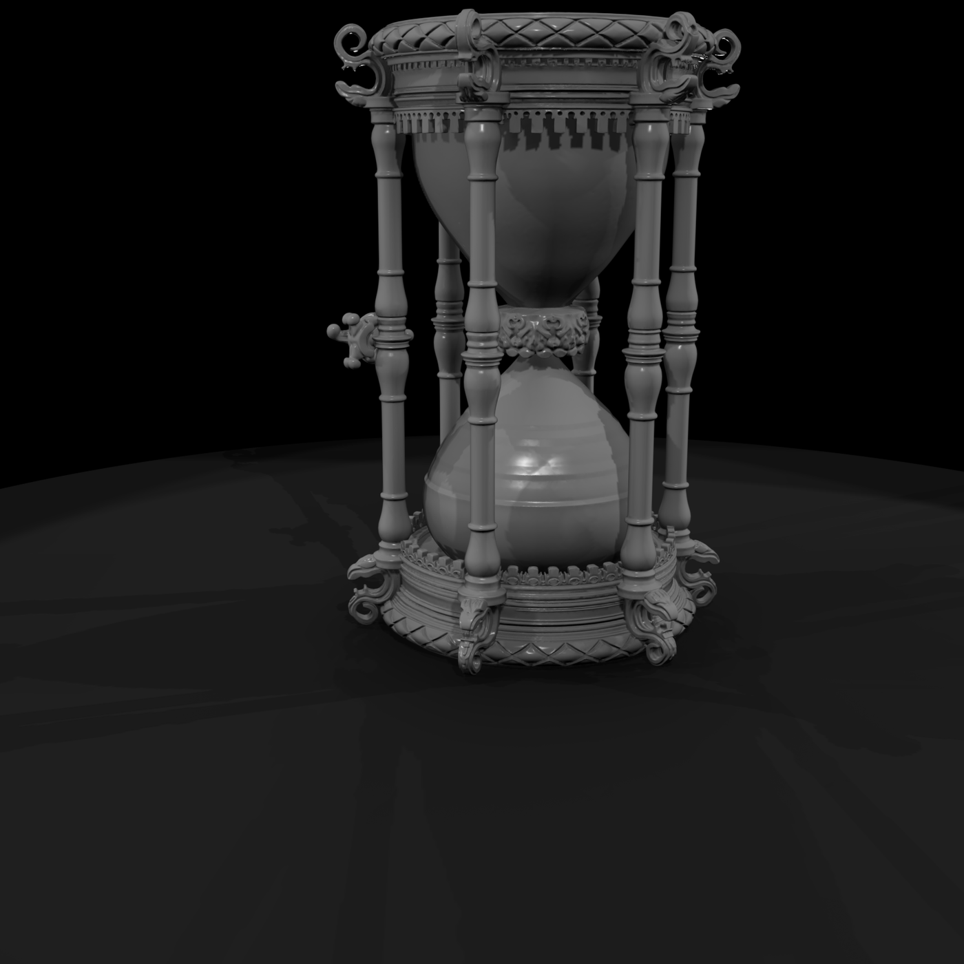 Ornate Baroque Victorian Hourglass
