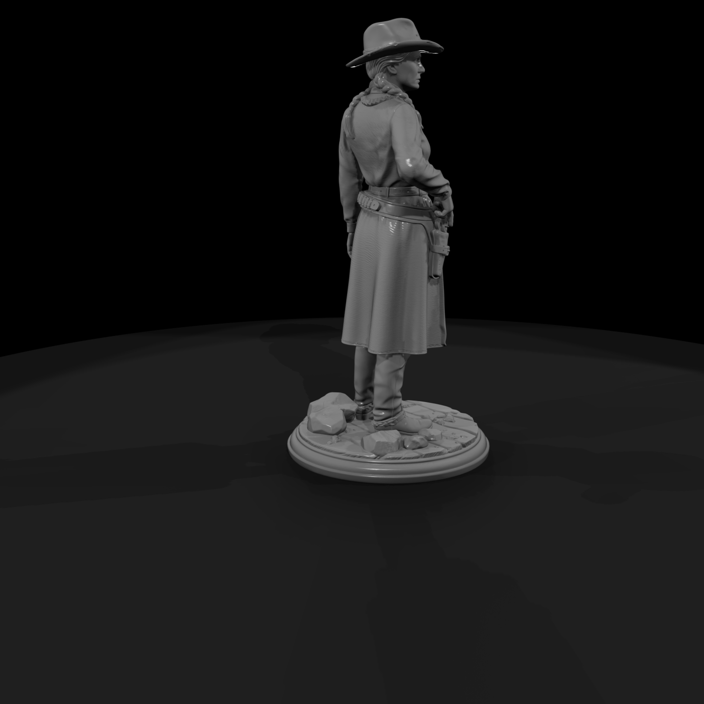 Frontier Lady Deputy with Revolver
