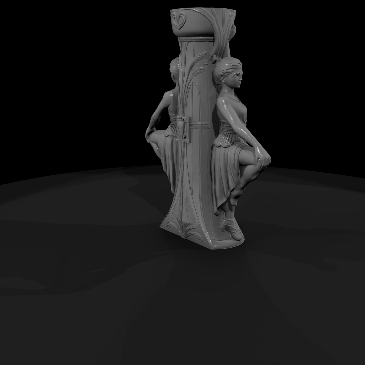 Art Deco Caryatid Column