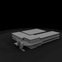 mid_century_modern_motel_3d_architectural_model — thumbnail 3